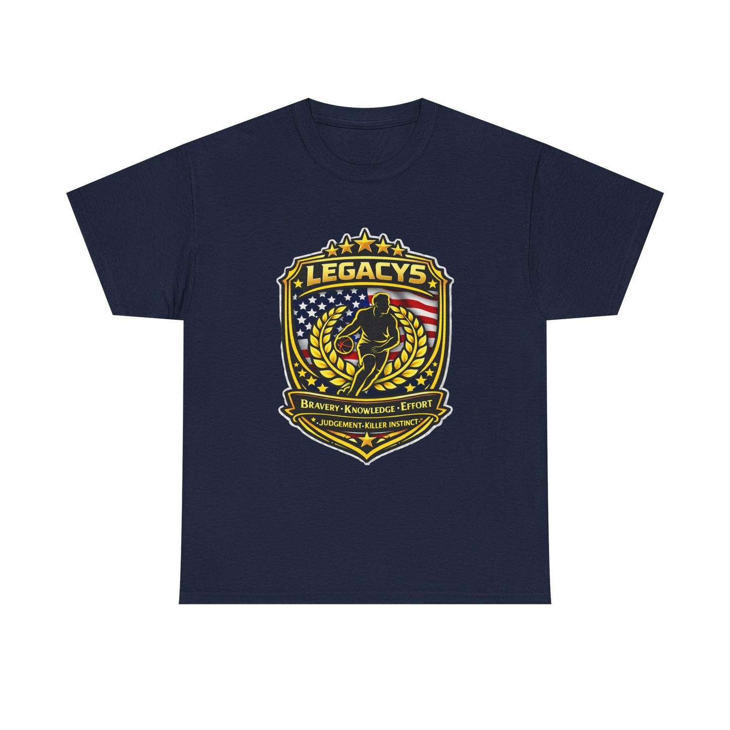 Basketball - Male Silhouette Legacy Shield T-Shirt