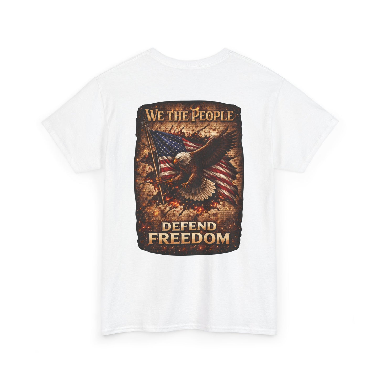 Defend Freedom 'We The People' Eagle American Flag Graphic Tâ€‘Shirt
