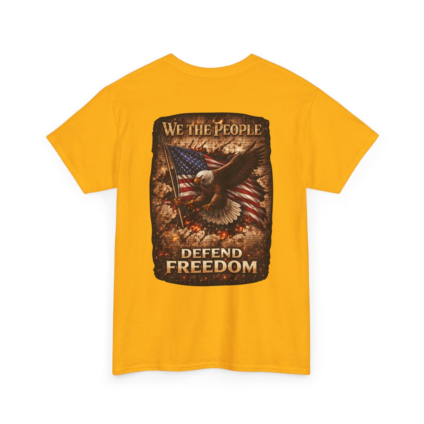 Defend Freedom 'We The People' Eagle American Flag Graphic Tâ€‘Shirt