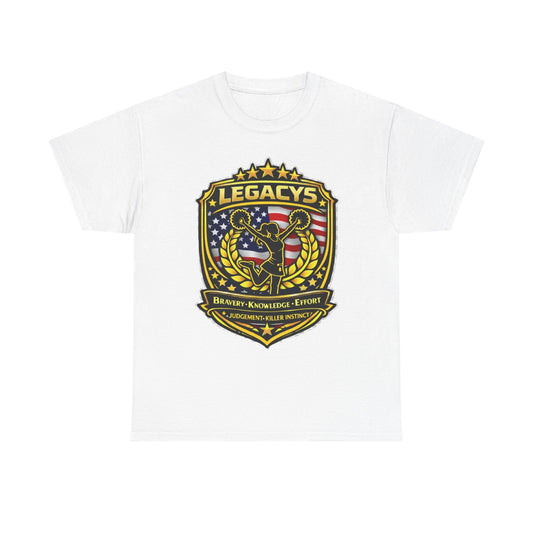 Cheerleading- Female Silhouette Legacy Shield T-Shirt