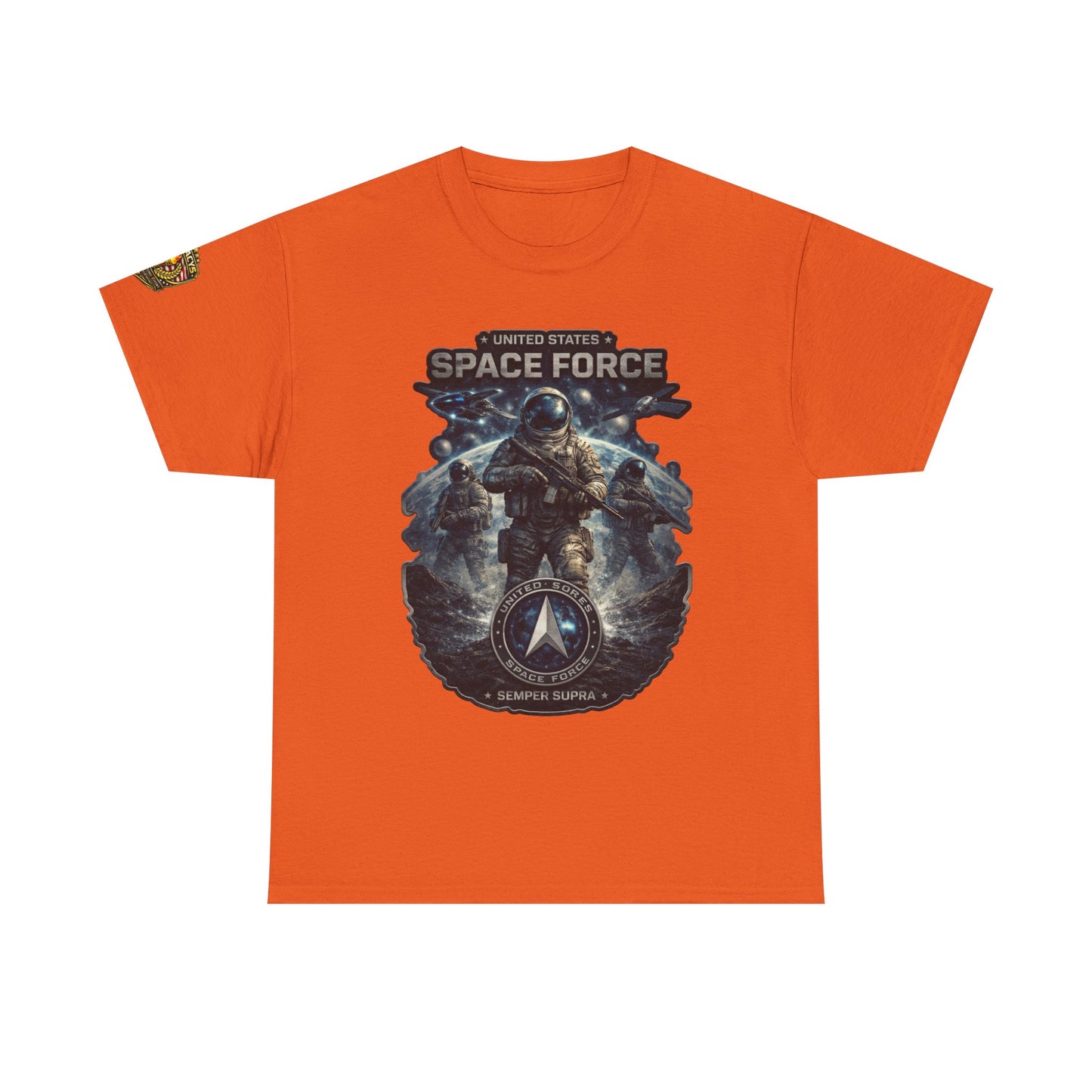 Space Force Graphic Tee â€” Astronaut Troopers Military Space Design w/ Legacy 5 Brand Crest