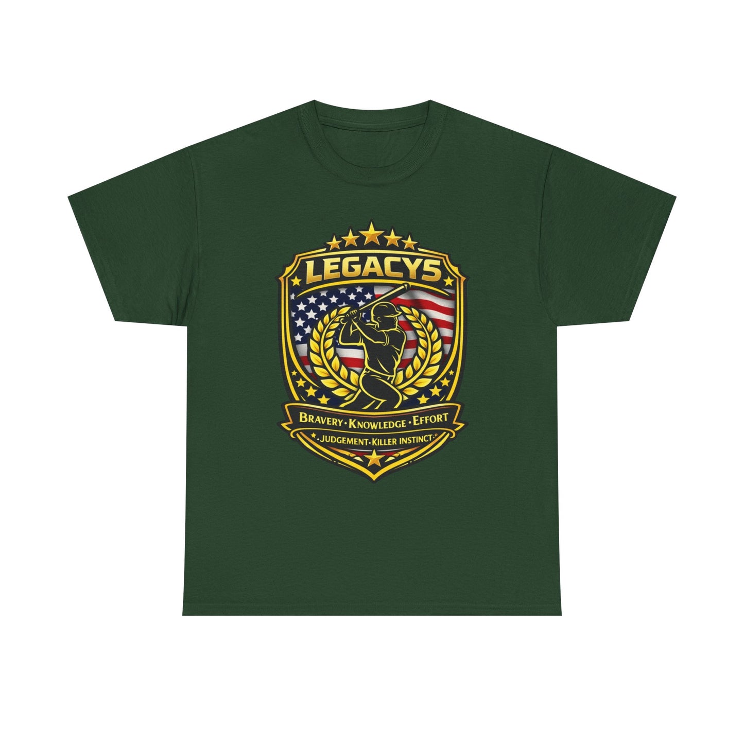 Baseball/Softball - Male Silhouette Legacy Shield T-Shirt