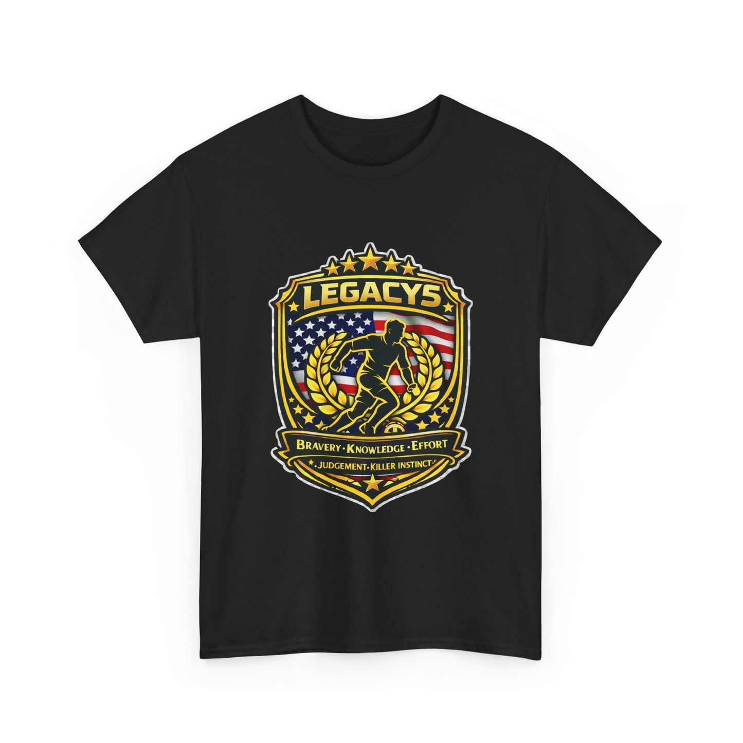 Soccer - Male Silhouette Legacy Shield T-Shirt