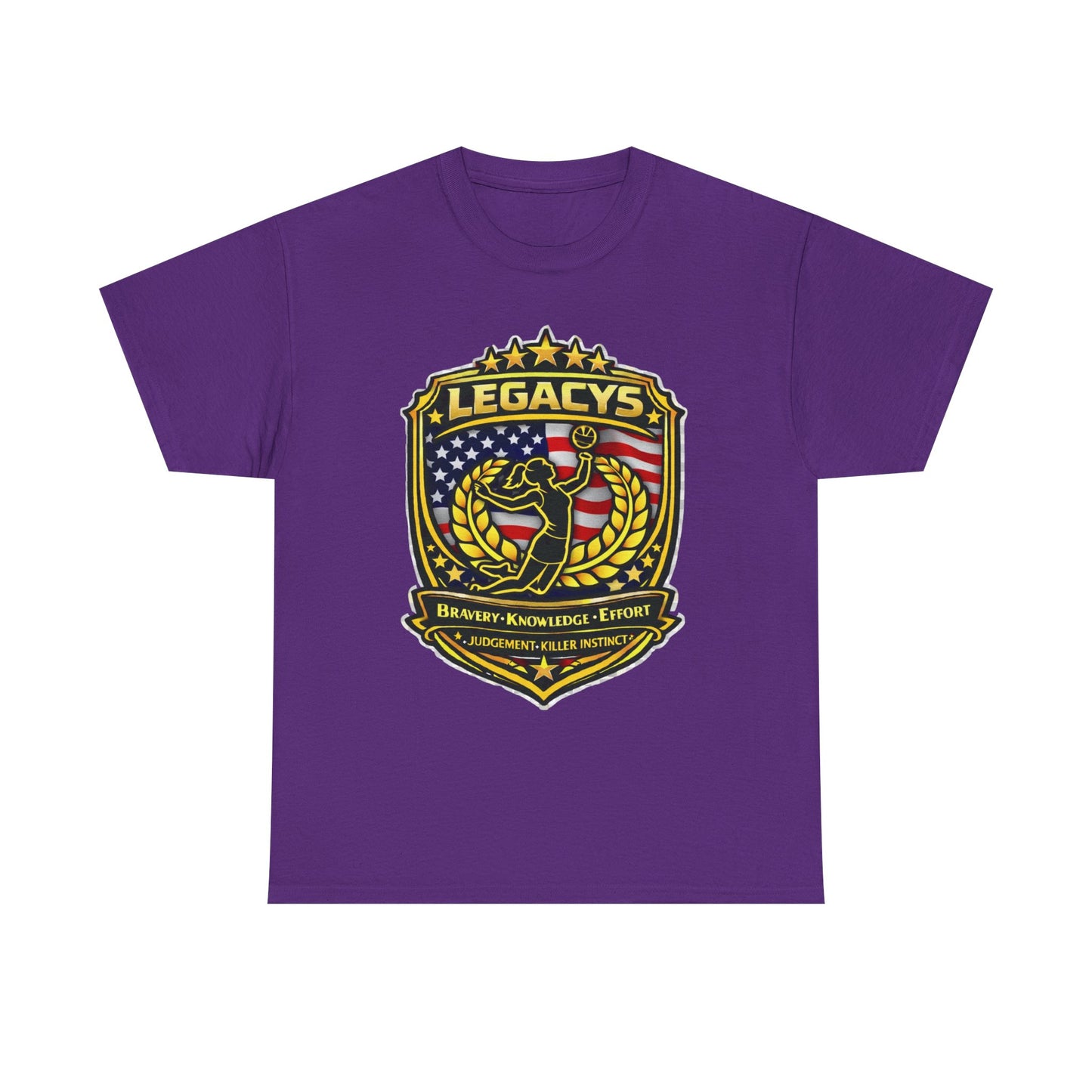 Volleyball - Female Silhouette Legacy Shield T-Shirt