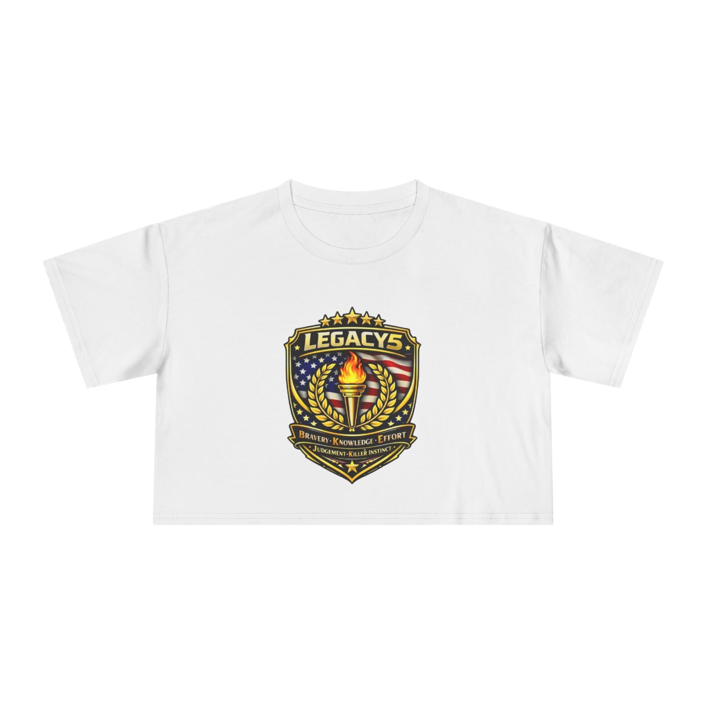 Legacy 5 Shield Crop Tee