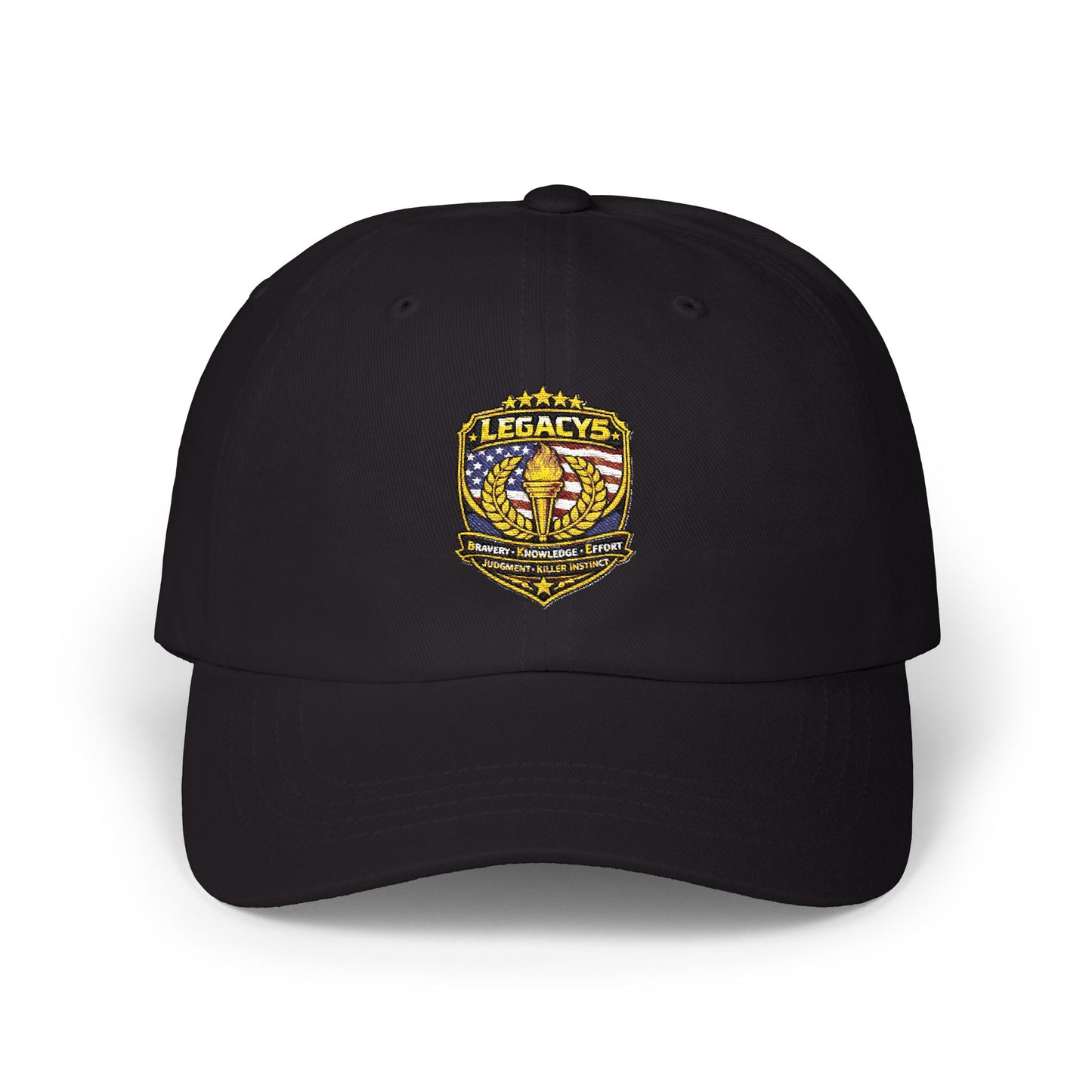 Legacy Crest Dad Cap â€“ Embroidered Shield Logo Baseball Hat