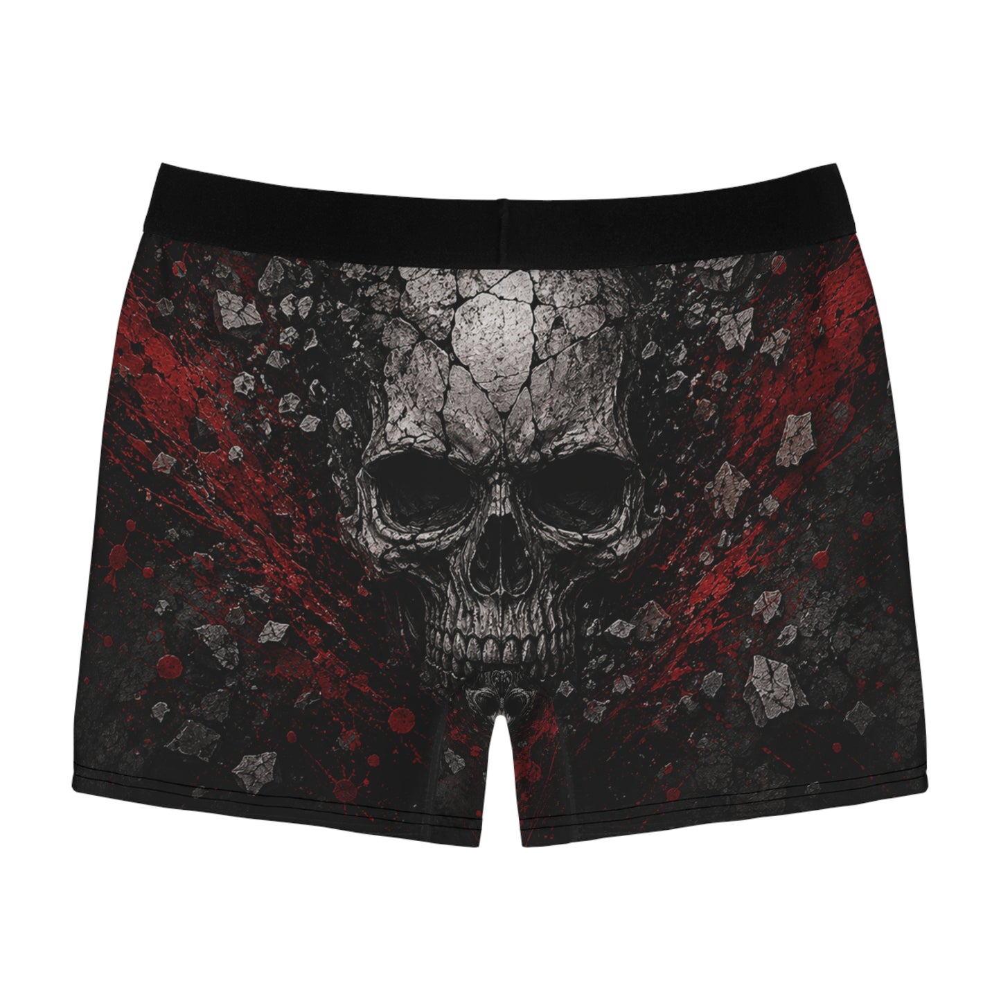 Skull Rage Boxer Briefs – Dark Grunge All-Over Print