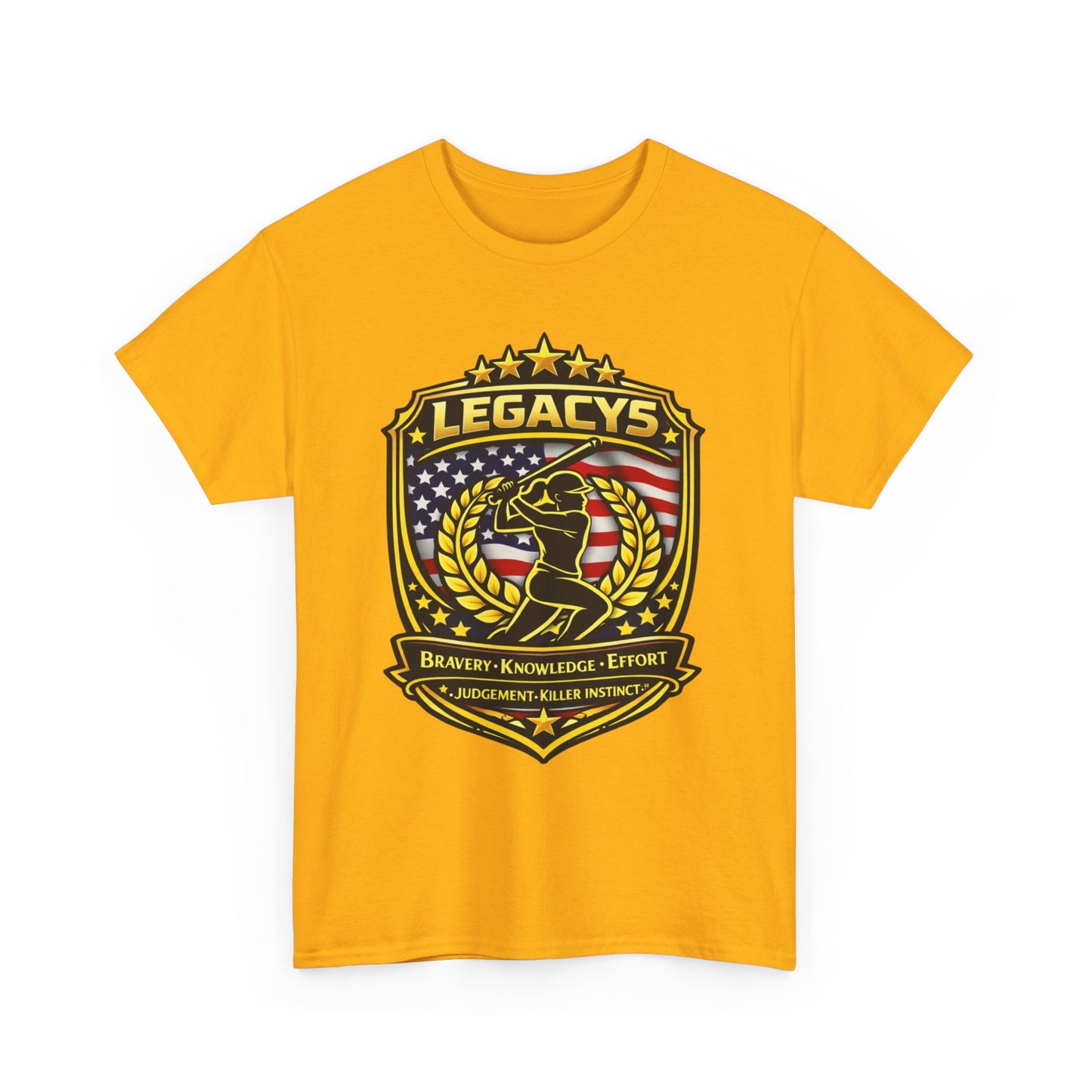 Baseball/Softball -Female Silhouette Legacy Shield T-Shirt
