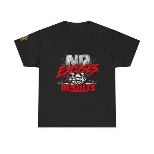 Wrestling 'No Excuses Just Results' Motivational Tee