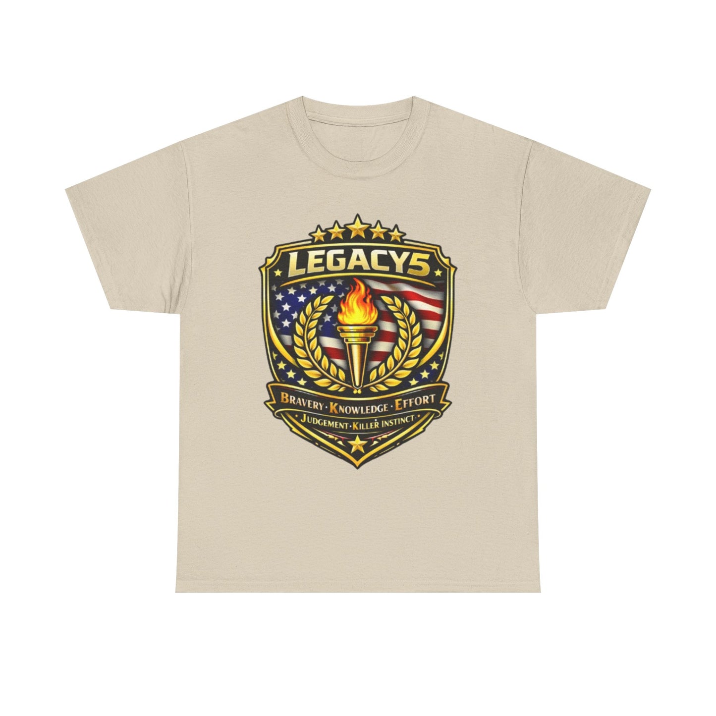 Legacy 5 Brand Crest T-Shirt - Built on Values. Worn with Purpose