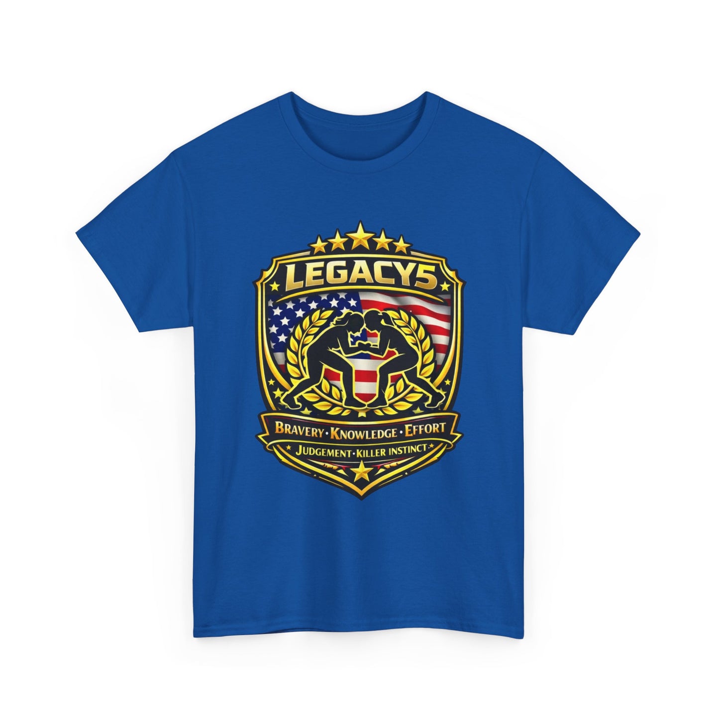 Wrestling- Female Silhouette Legacy Shield T-Shirt