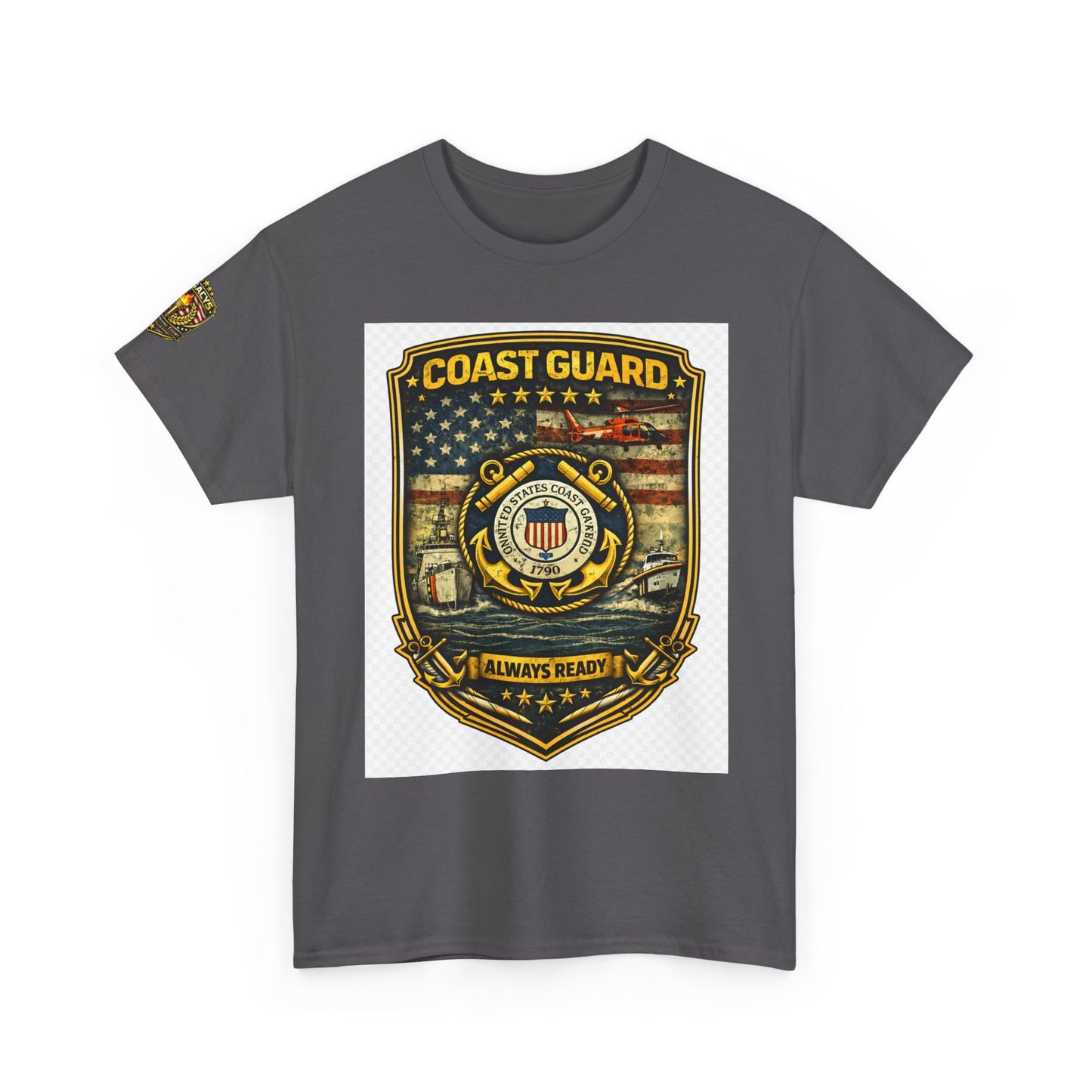 Coast Guard Shield â€” "Always Ready" Patriotic Military Tee w/ Legacy 5 Brand Crest