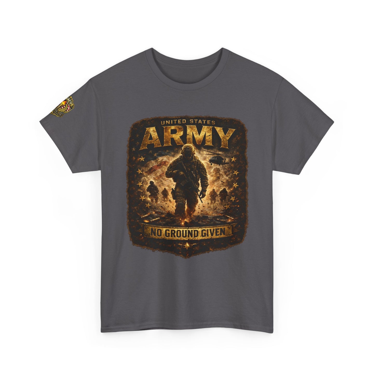 Army â€” "No Ground Given" Military Graphic Tee w/ Legacy 5 Brand Crest
