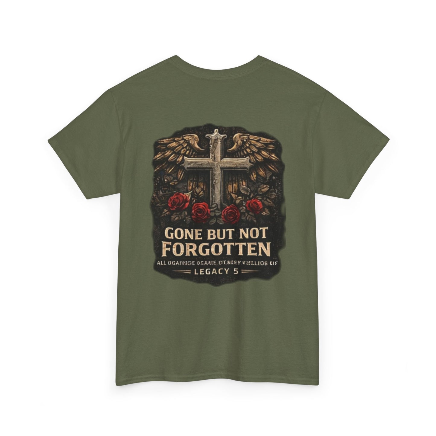 Gone But Not Forgotten Cross & Roses Memorial T-Shirt