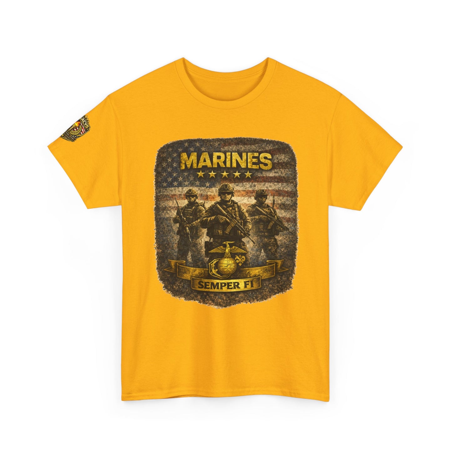 Marines Semper Fi Tâ€‘Shirt â€” Vintage Military Emblem Tee w/ Legacy 5 Brand Crest