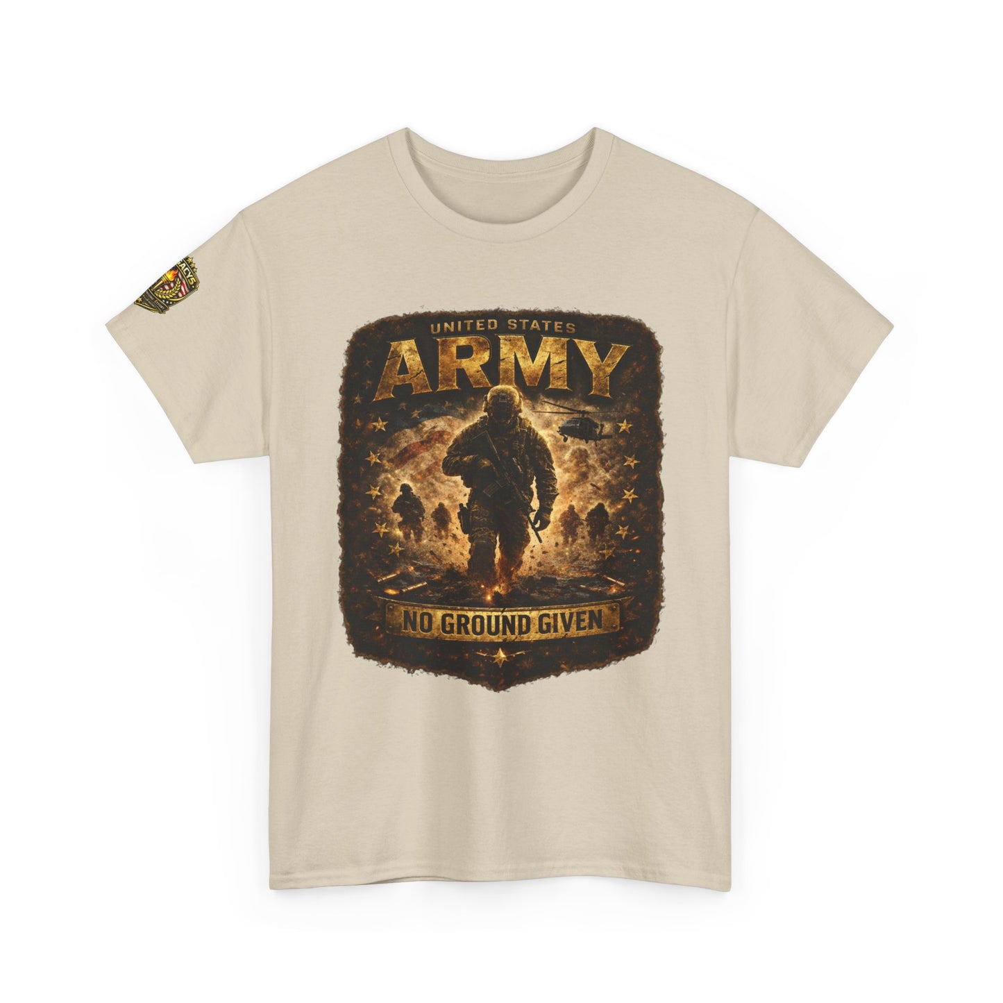 Army â€” "No Ground Given" Military Graphic Tee w/ Legacy 5 Brand Crest