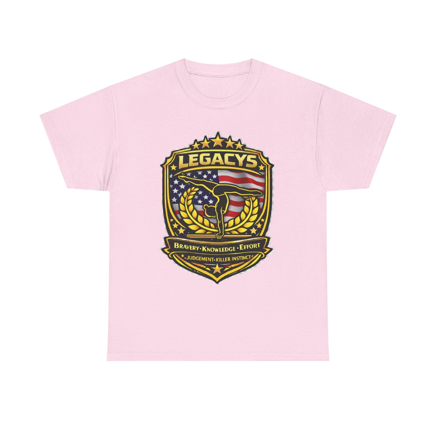 Gymnastics - Female Silhouette Legacy Shield T-Shirt