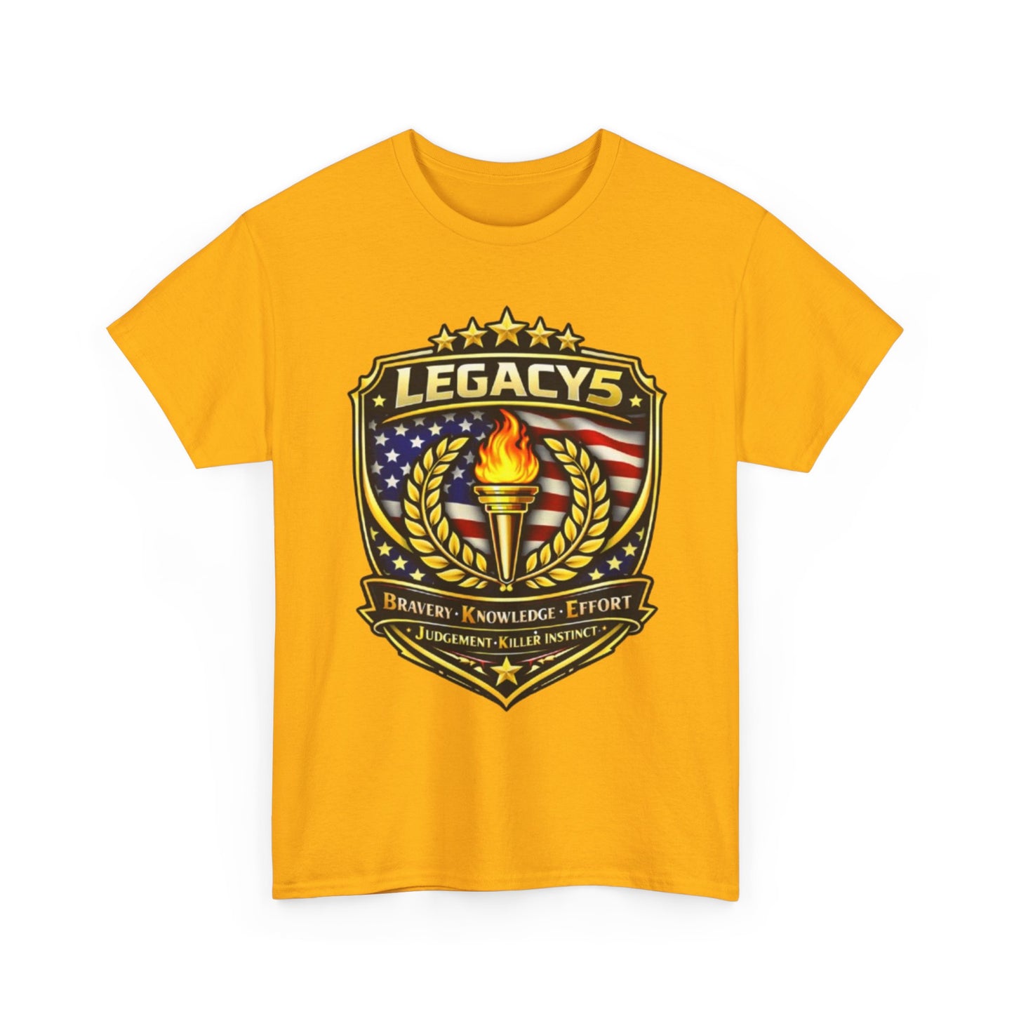 Legacy 5 Brand Crest T-Shirt - Built on Values. Worn with Purpose