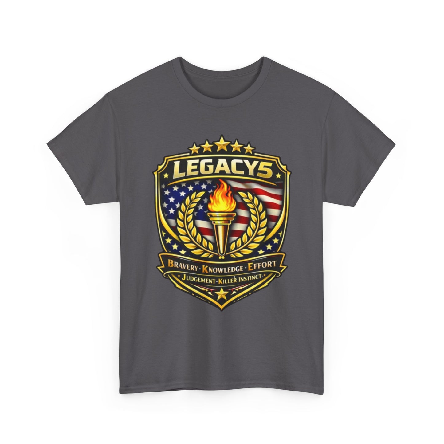 Legacy 5 Brand Crest T-Shirt - Built on Values. Worn with Purpose