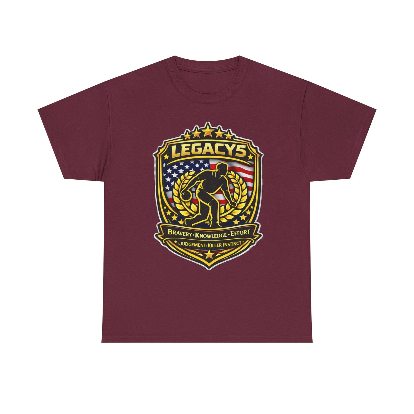 Bowling - Male Silhouette Legacy Shield T-Shirt
