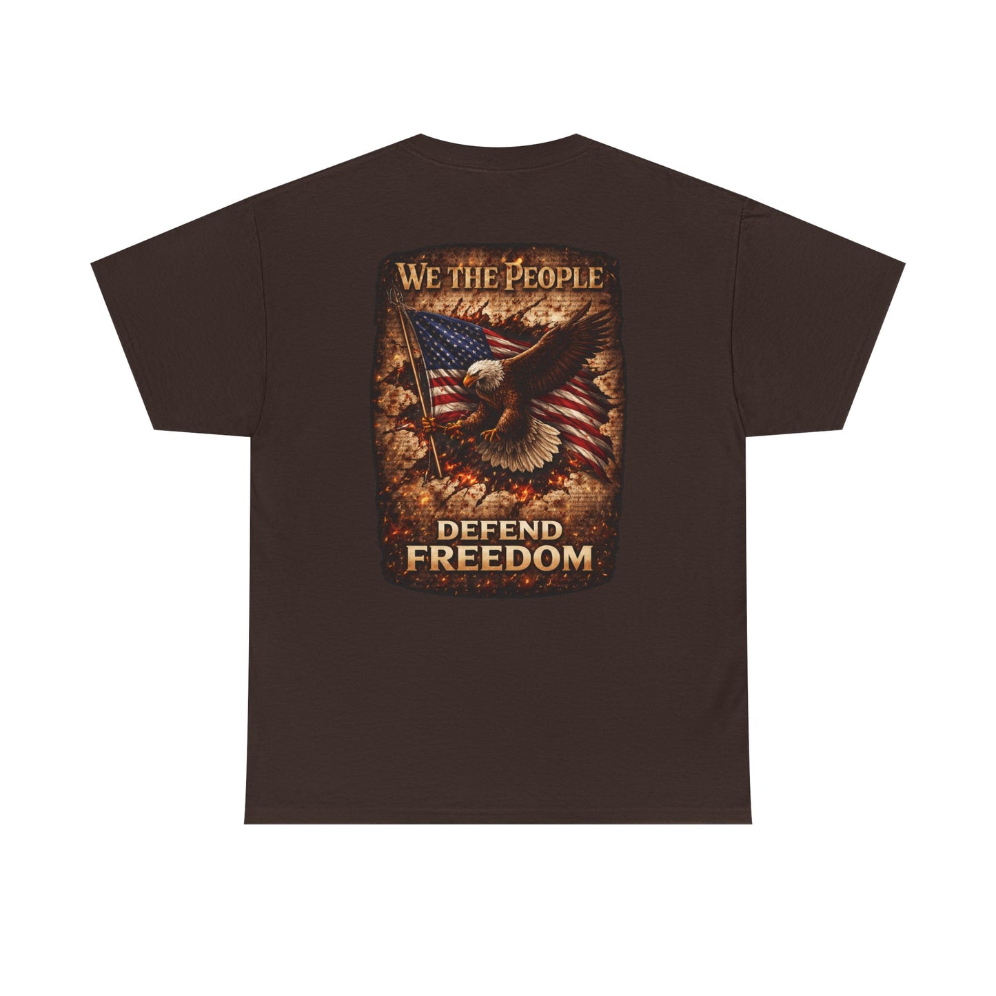Defend Freedom 'We The People' Eagle American Flag Graphic Tâ€‘Shirt
