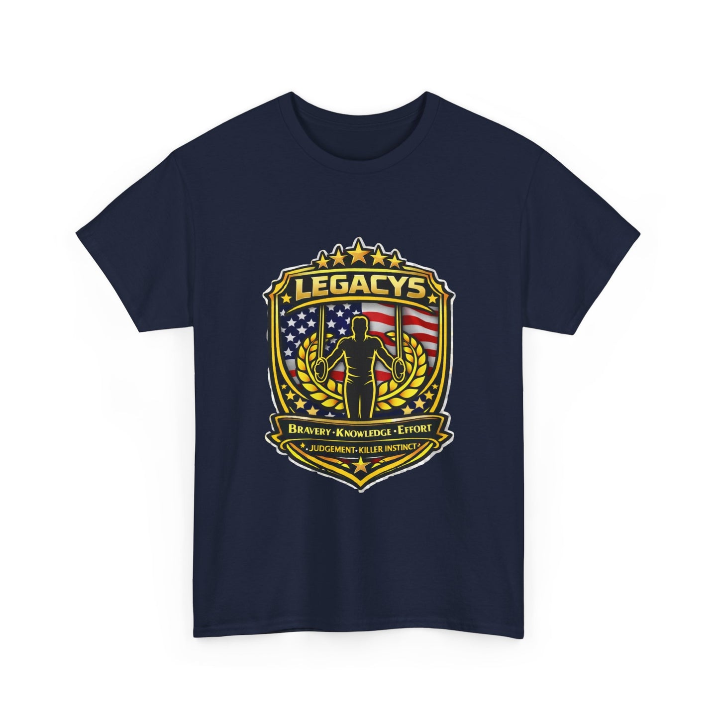 Gymnastics - Male Silhouette Legacy Shield T-Shirt