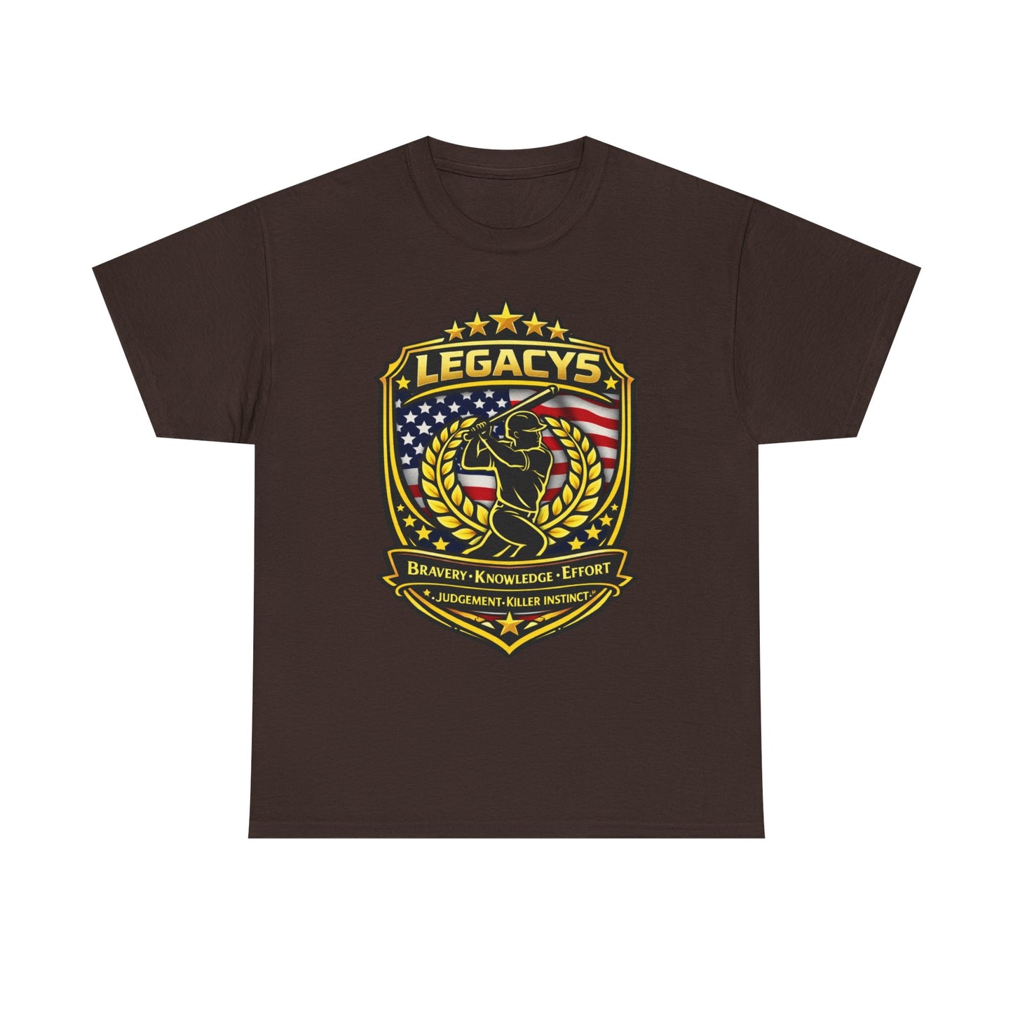 Baseball/Softball - Male Silhouette Legacy Shield T-Shirt