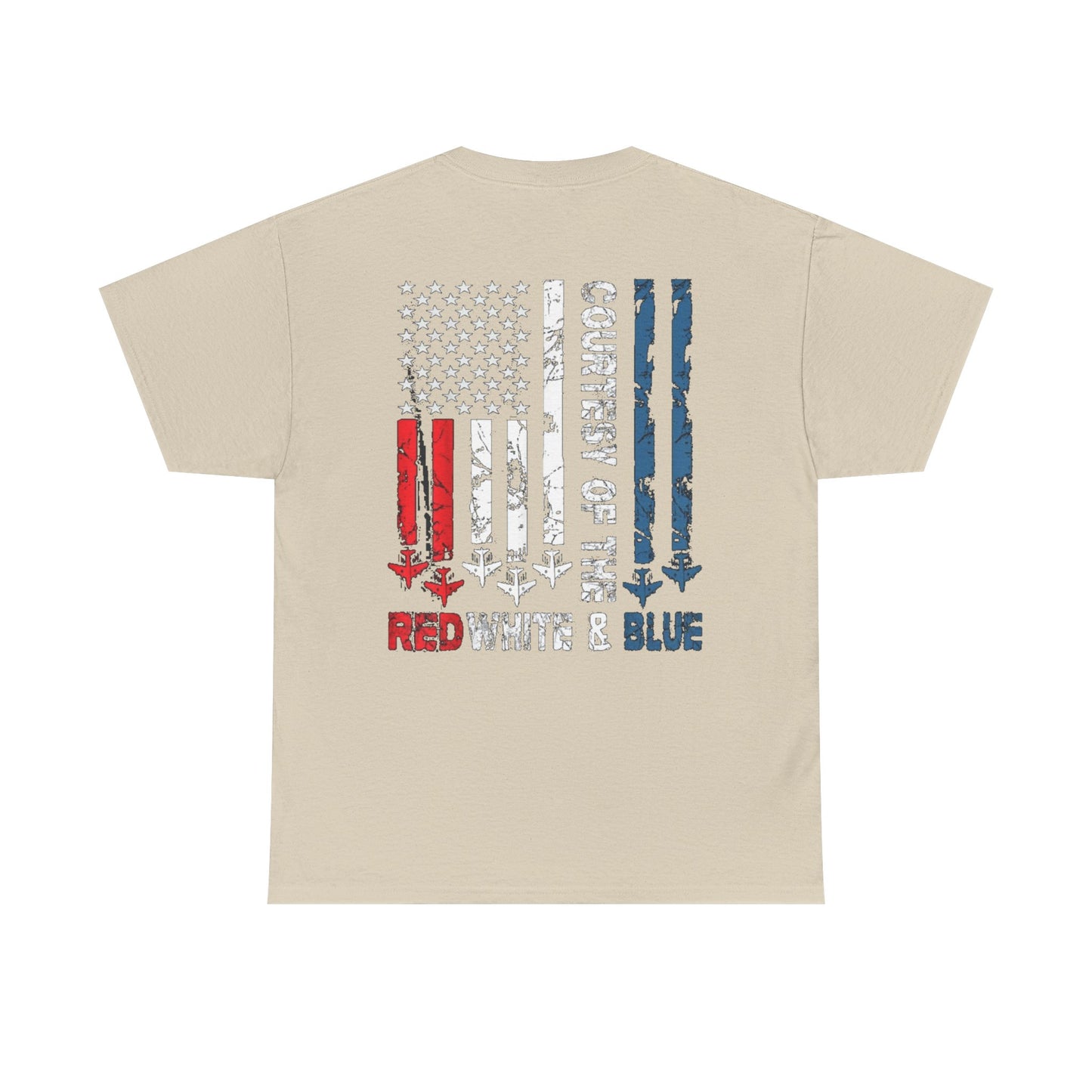 Courtesy of the Red White & Blue Military Flag T-shirt