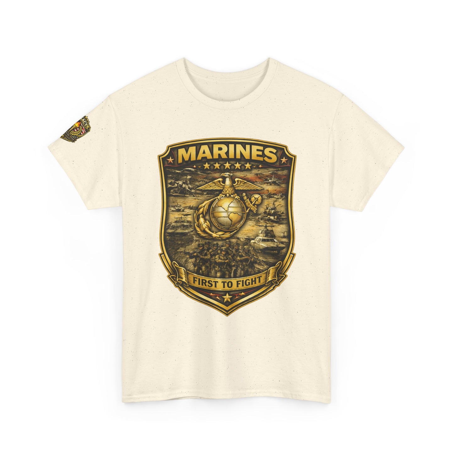 Marines 'First to Fight' Emblem T-Shirt w/ Legacy 5 Brand Crest