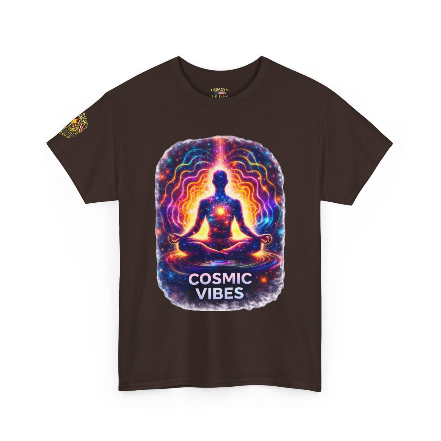 Meditating Silhouette 'Cosmic Vibes' T-shirt