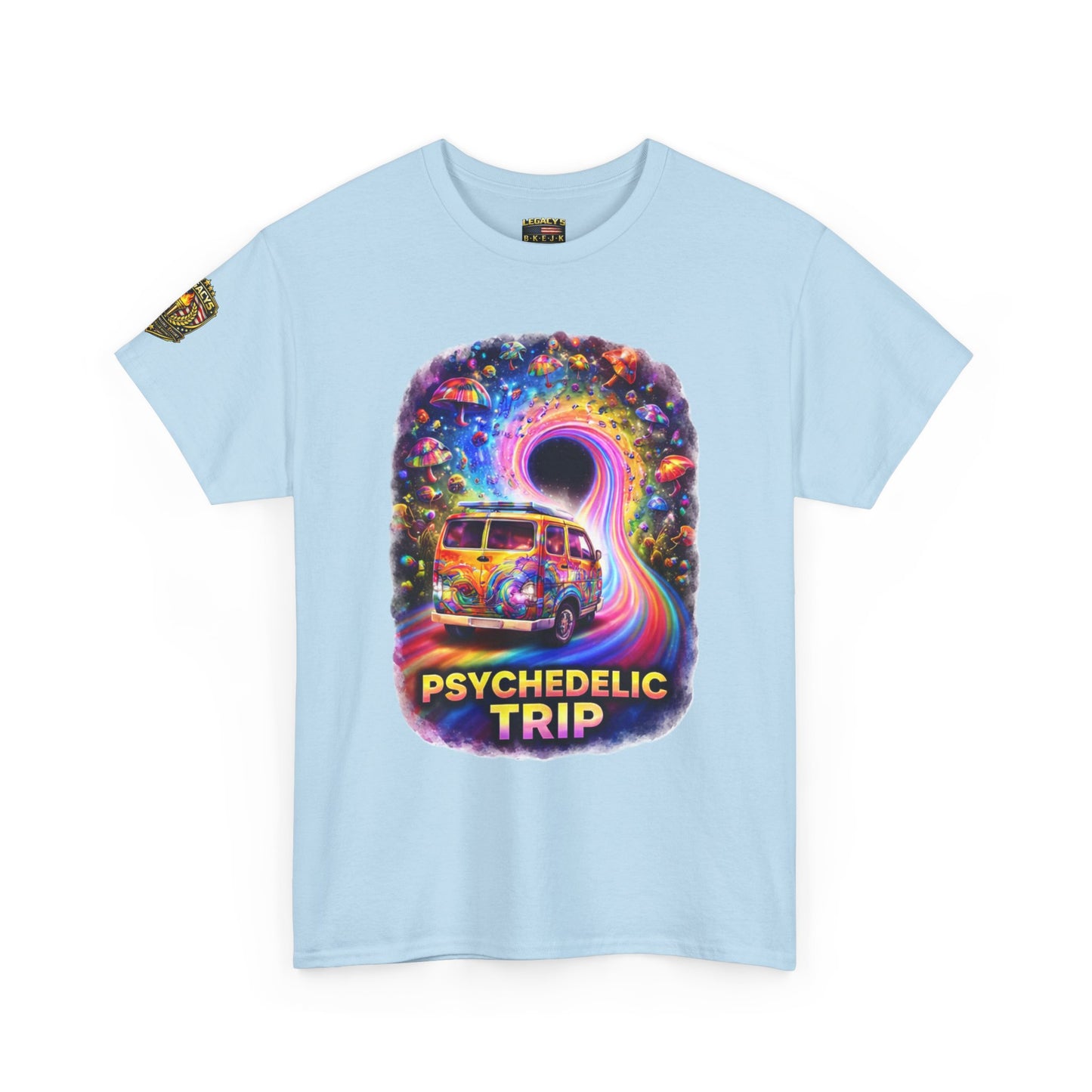 Retro VW Van Cosmic Psychedelic Road Trip T-Shirt