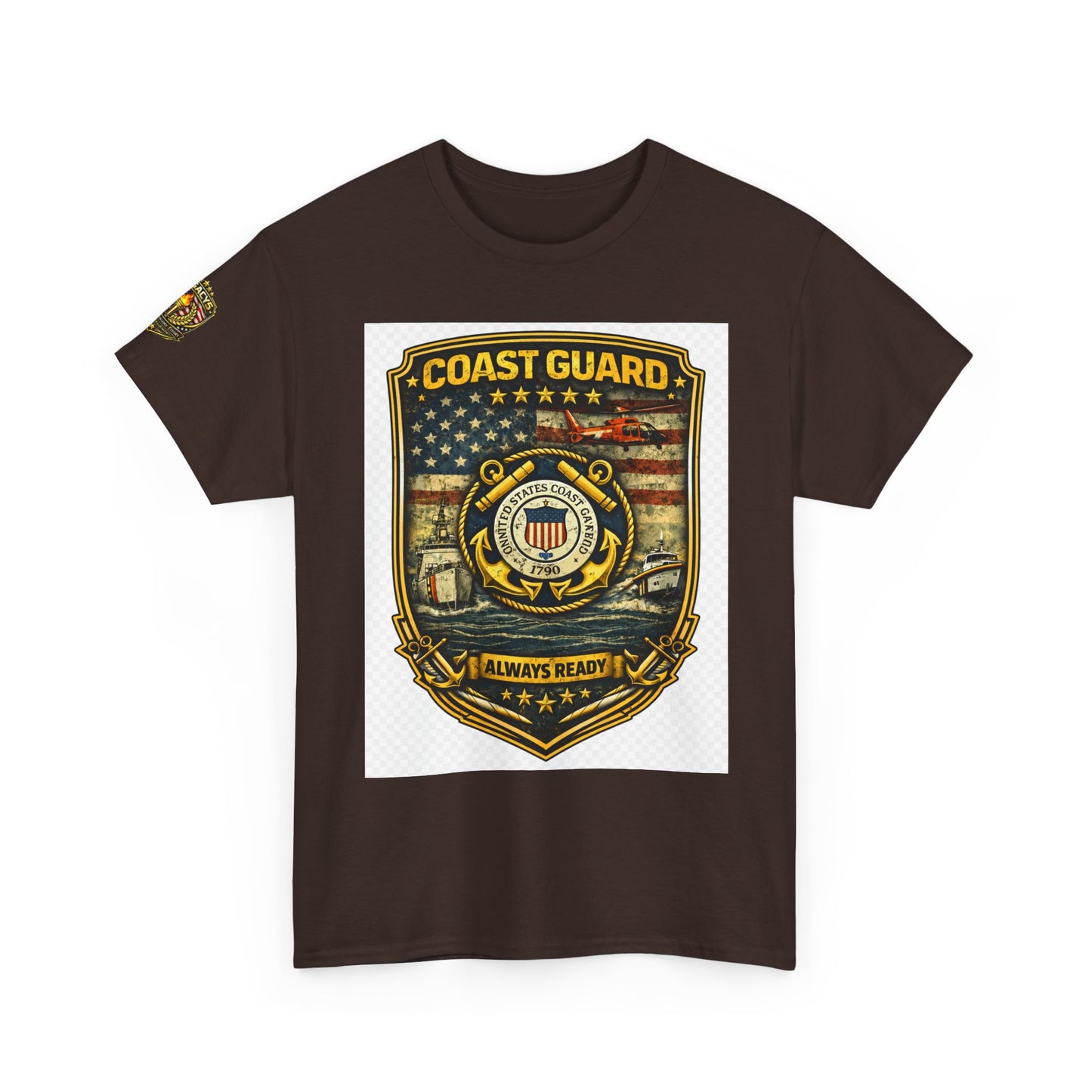 Coast Guard Shield â€” "Always Ready" Patriotic Military Tee w/ Legacy 5 Brand Crest