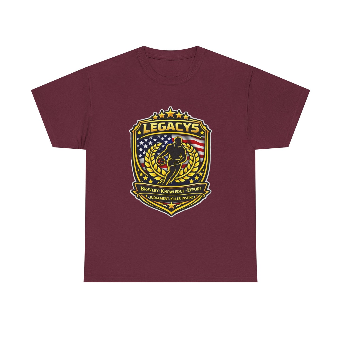 Basketball - Male Silhouette Legacy Shield T-Shirt