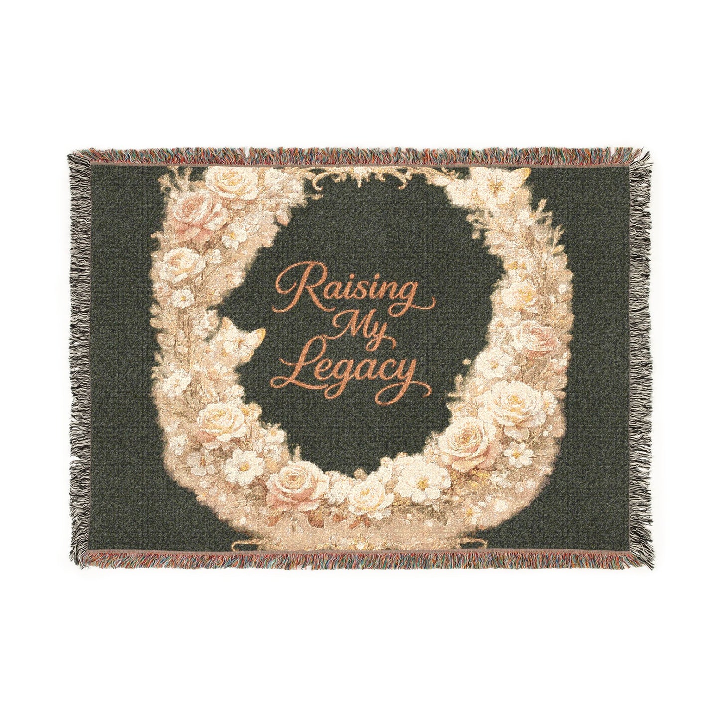 Raising My Legacy- Woven Blanket â€“ Heartfelt Floral Tribute Throw for Motherâ€™s Day & Gifts