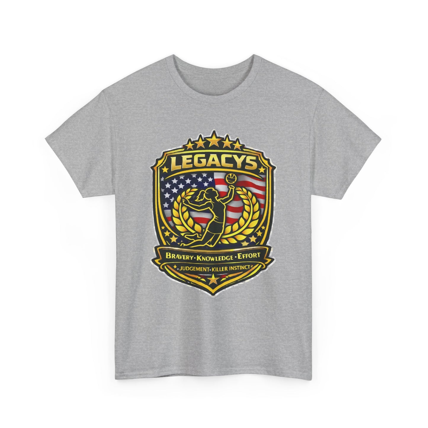 Volleyball - Female Silhouette Legacy Shield T-Shirt