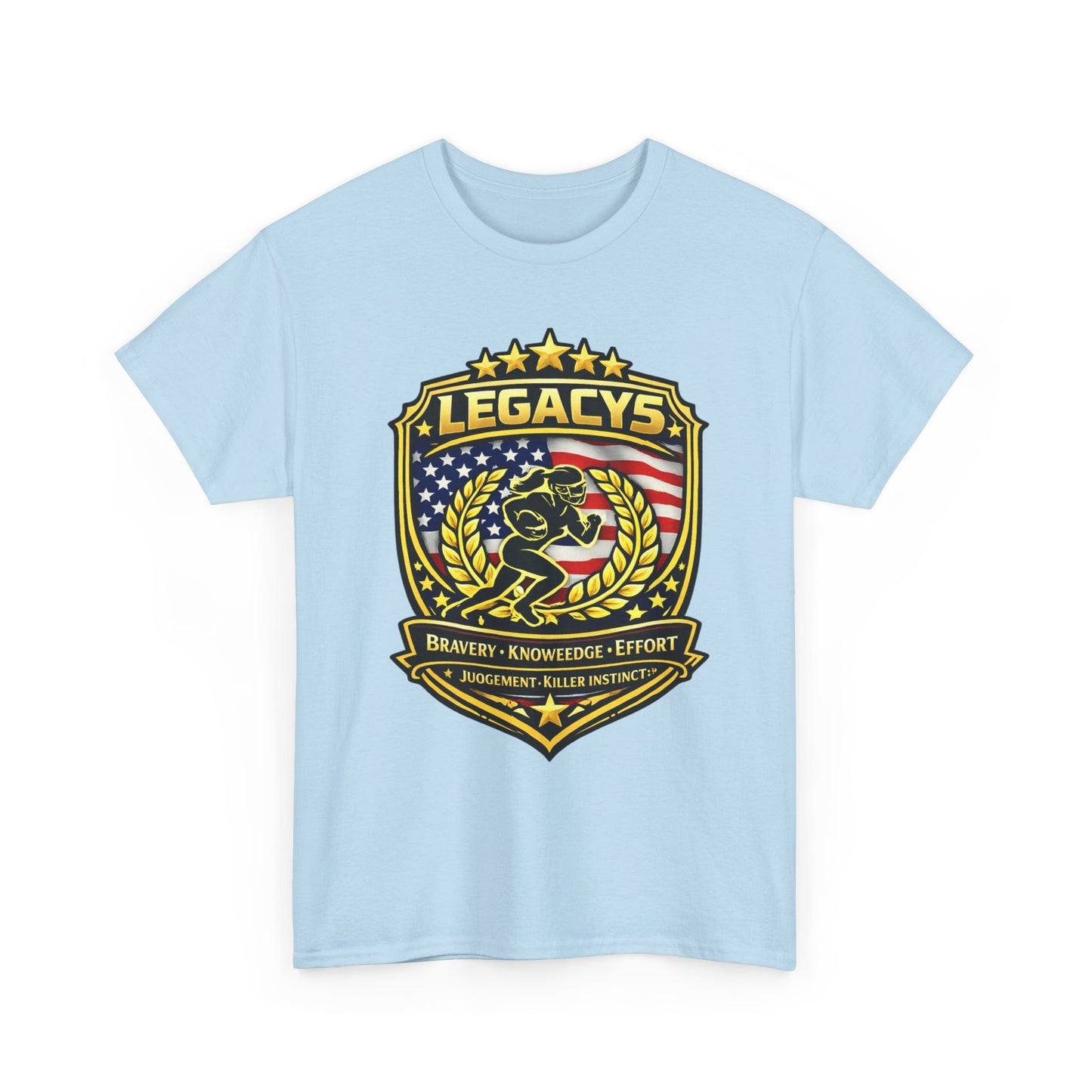 Football- Female Silhouette Legacy Shield T-Shirt
