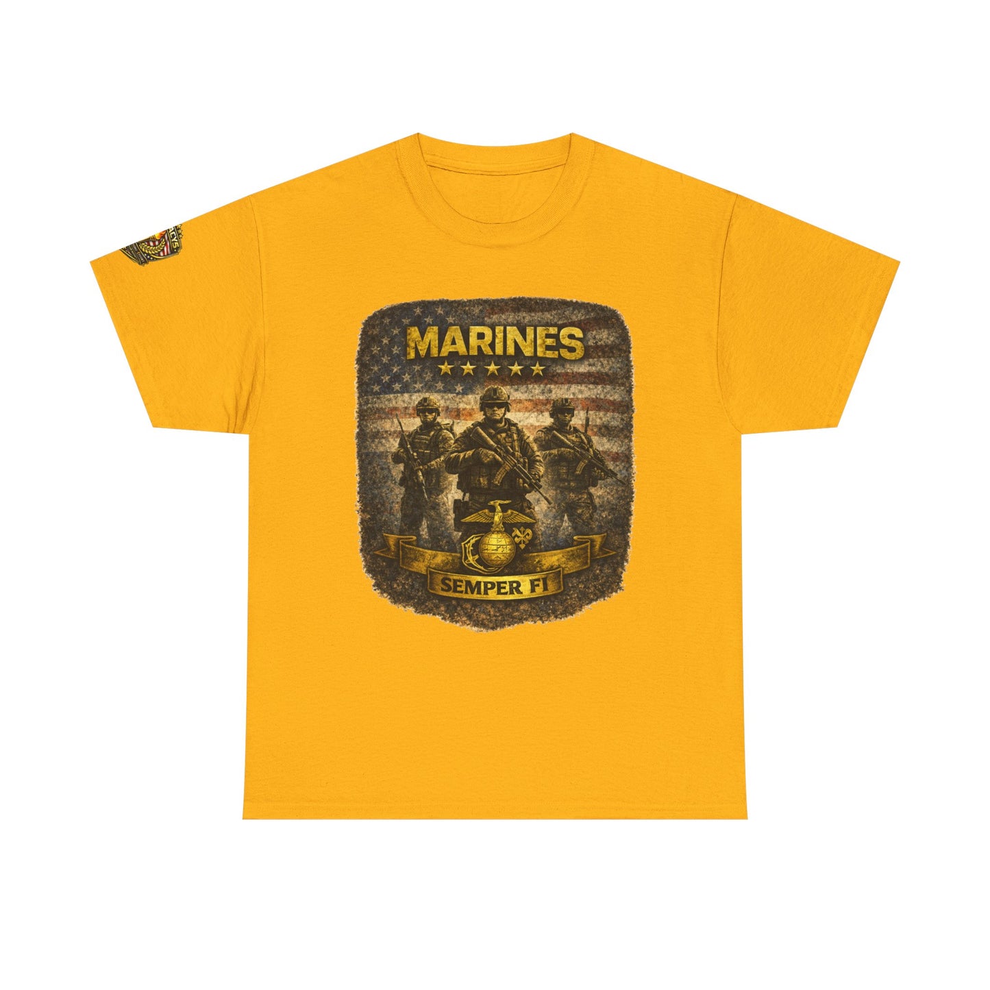 Marines Semper Fi Tâ€‘Shirt â€” Vintage Military Emblem Tee w/ Legacy 5 Brand Crest