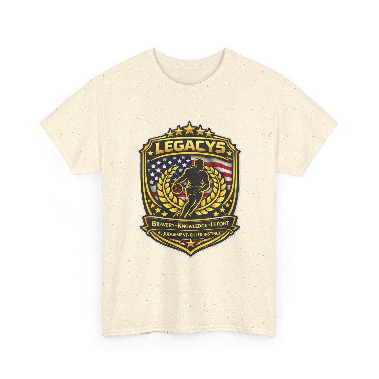 Basketball - Male Silhouette Legacy Shield T-Shirt