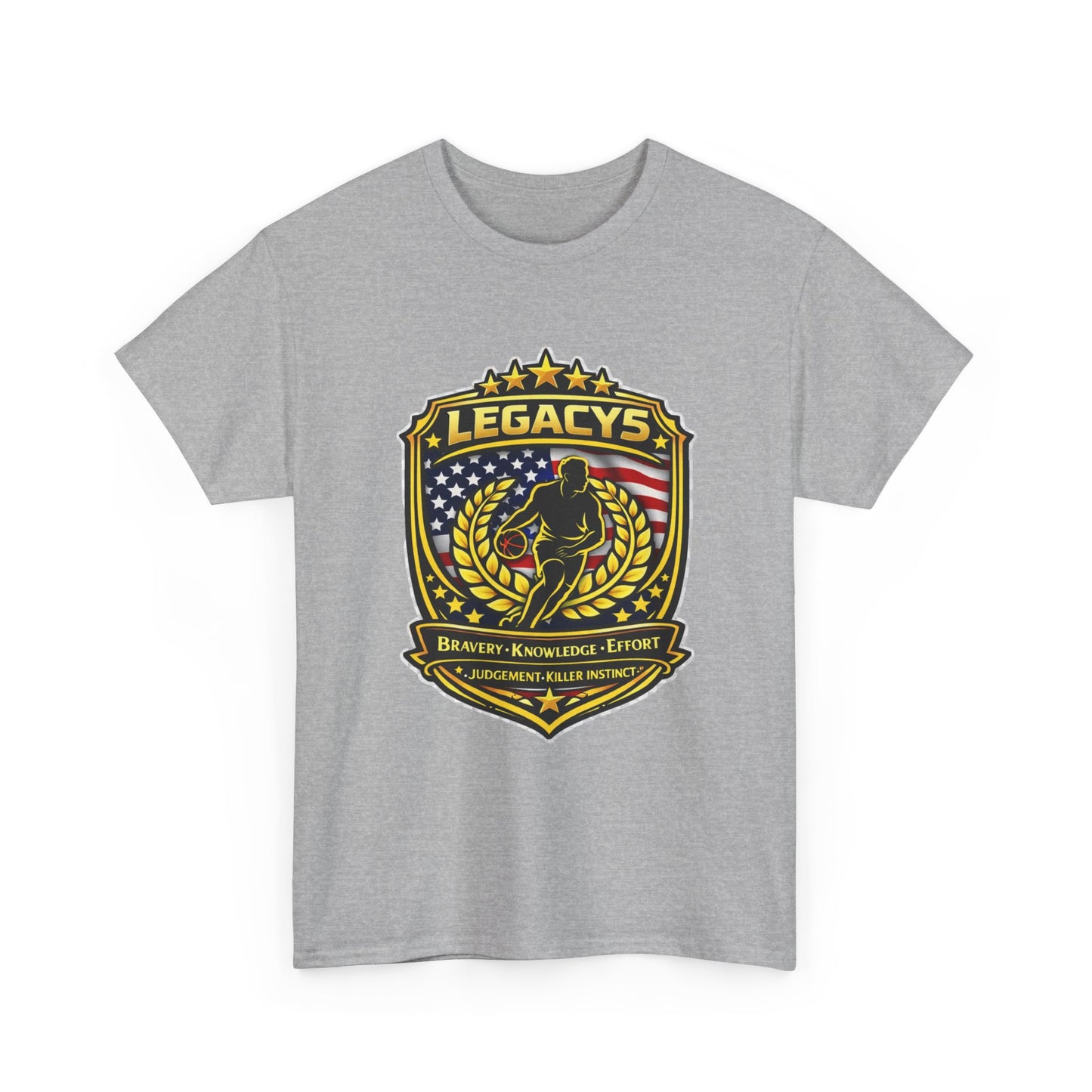 Basketball - Male Silhouette Legacy Shield T-Shirt