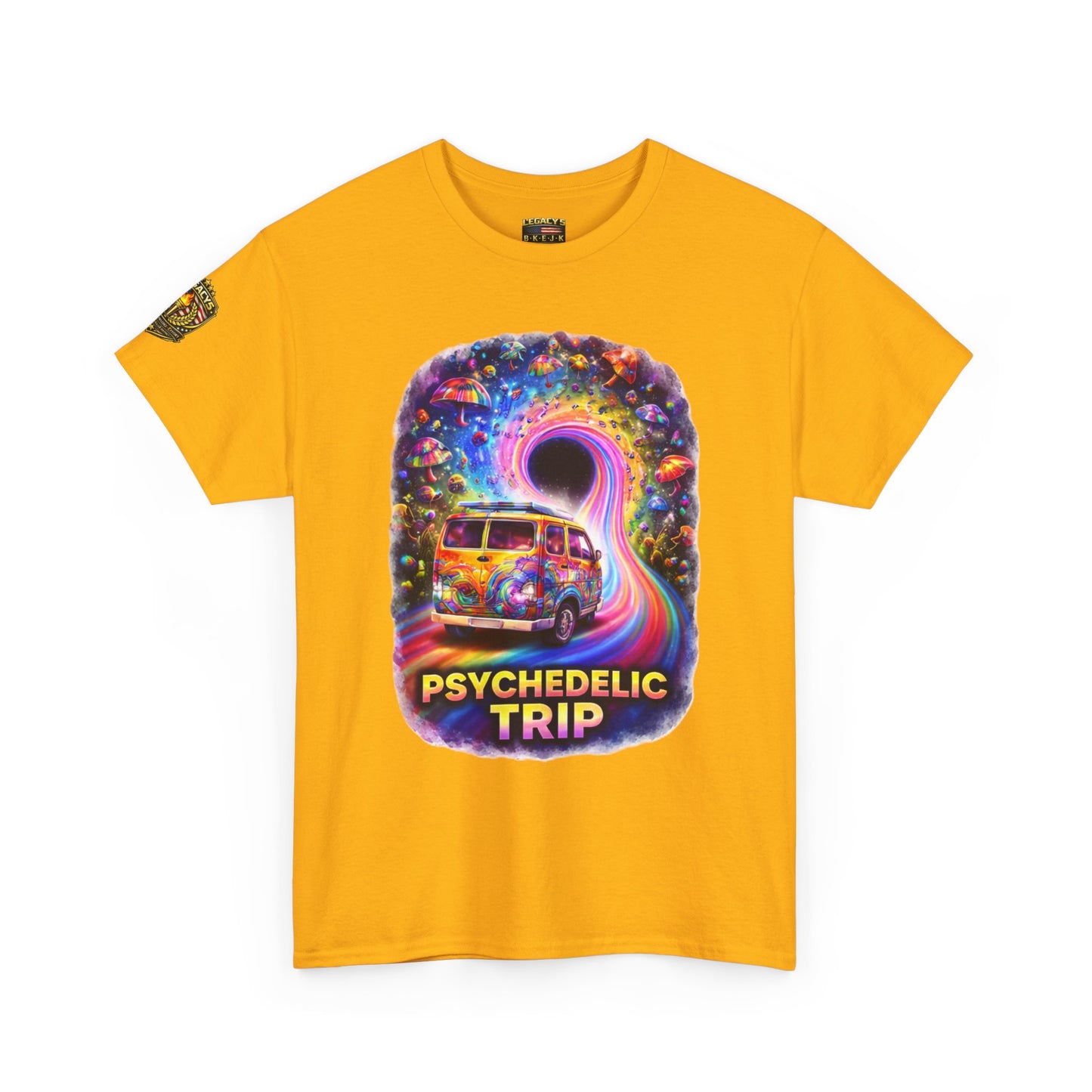 Retro VW Van Cosmic Psychedelic Road Trip T-Shirt