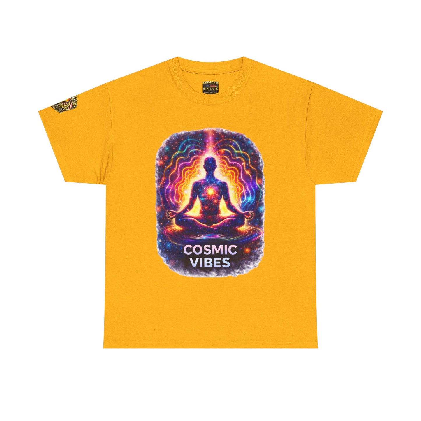 Meditating Silhouette 'Cosmic Vibes' T-shirt