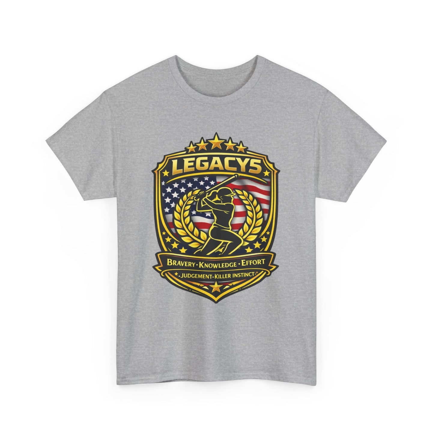 Baseball/Softball -Female Silhouette Legacy Shield T-Shirt