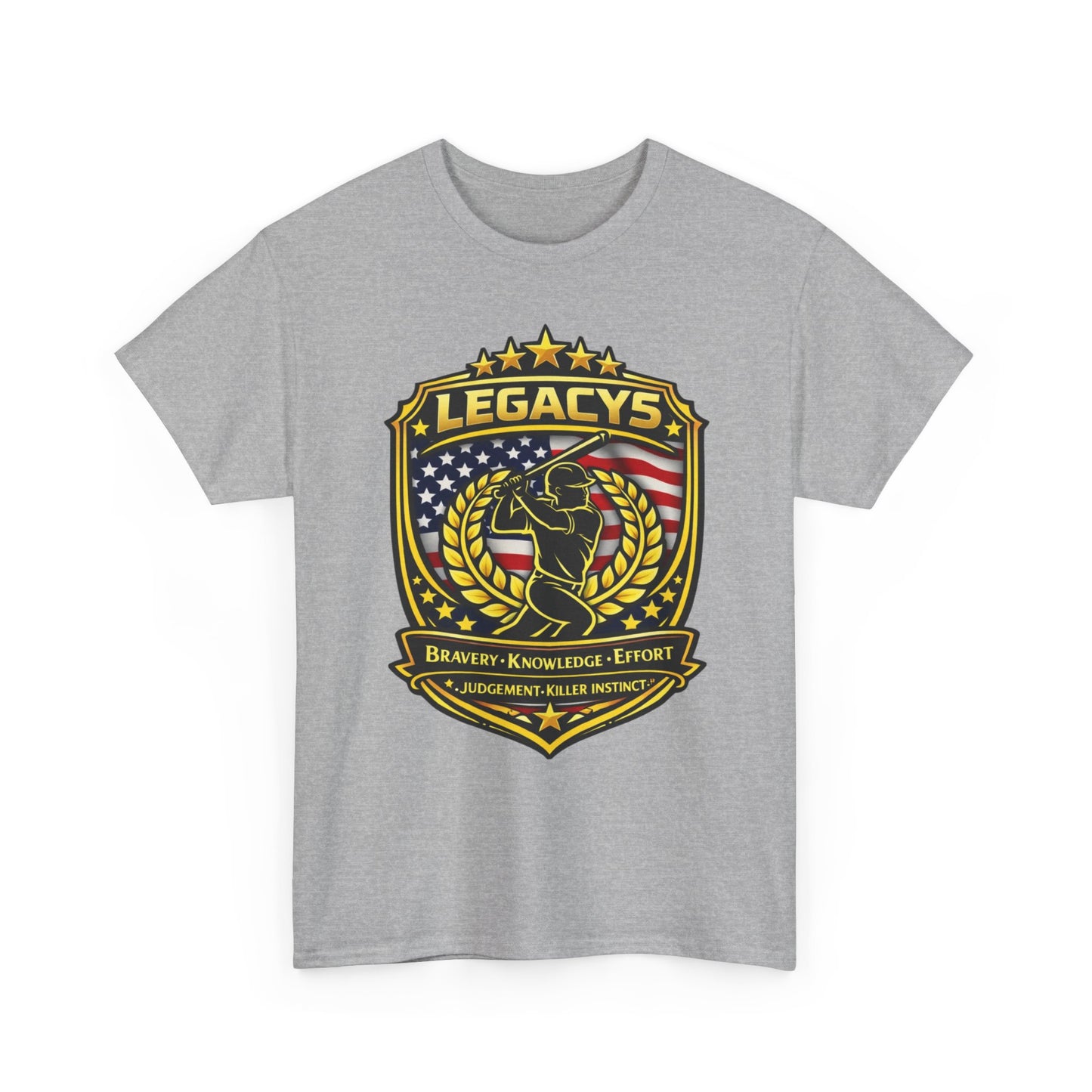 Baseball/Softball - Male Silhouette Legacy Shield T-Shirt