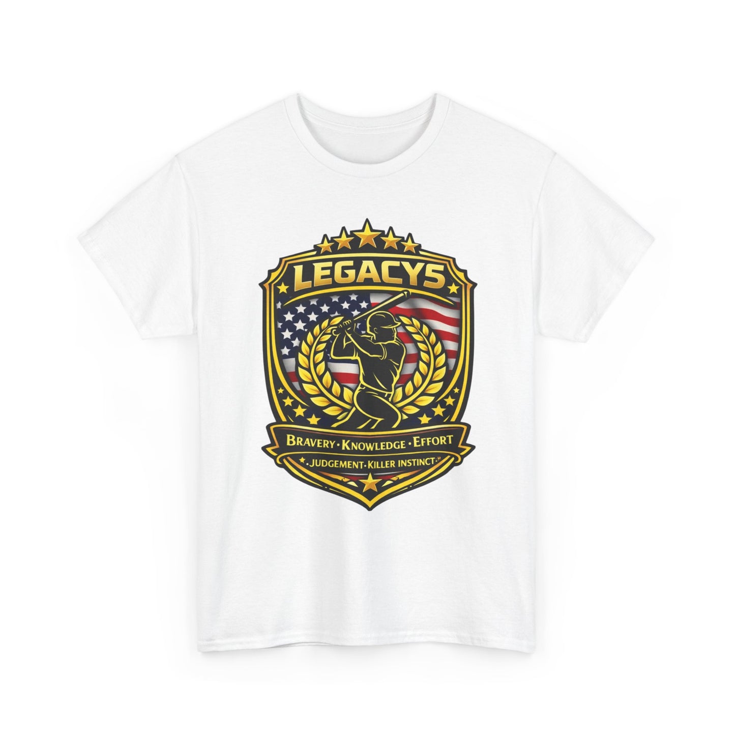 Baseball/Softball - Male Silhouette Legacy Shield T-Shirt