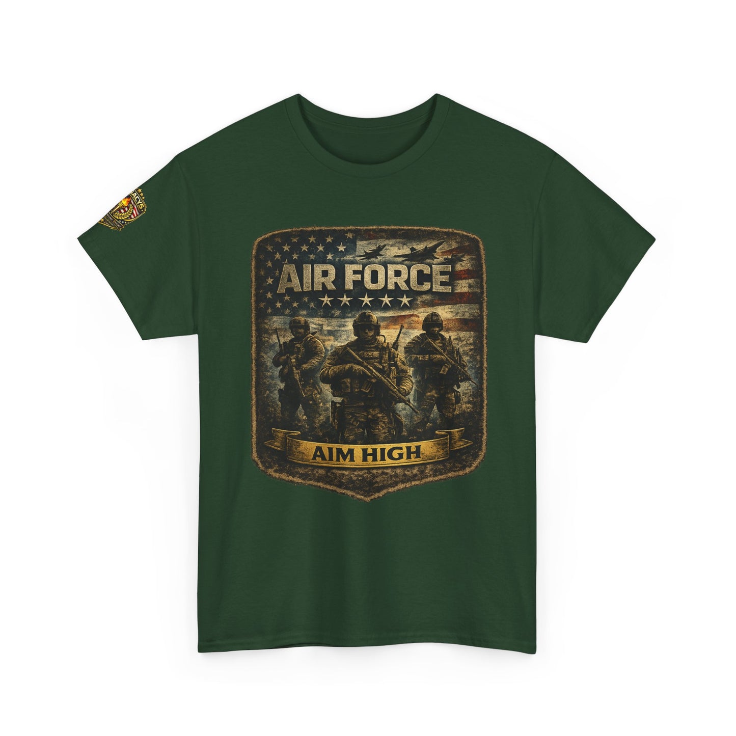 Air Force 'Aim High' Military Tee w/ Legacy 5 Brand Crest
