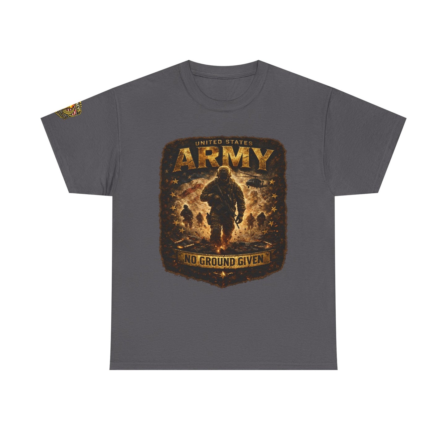 Army â€” "No Ground Given" Military Graphic Tee w/ Legacy 5 Brand Crest
