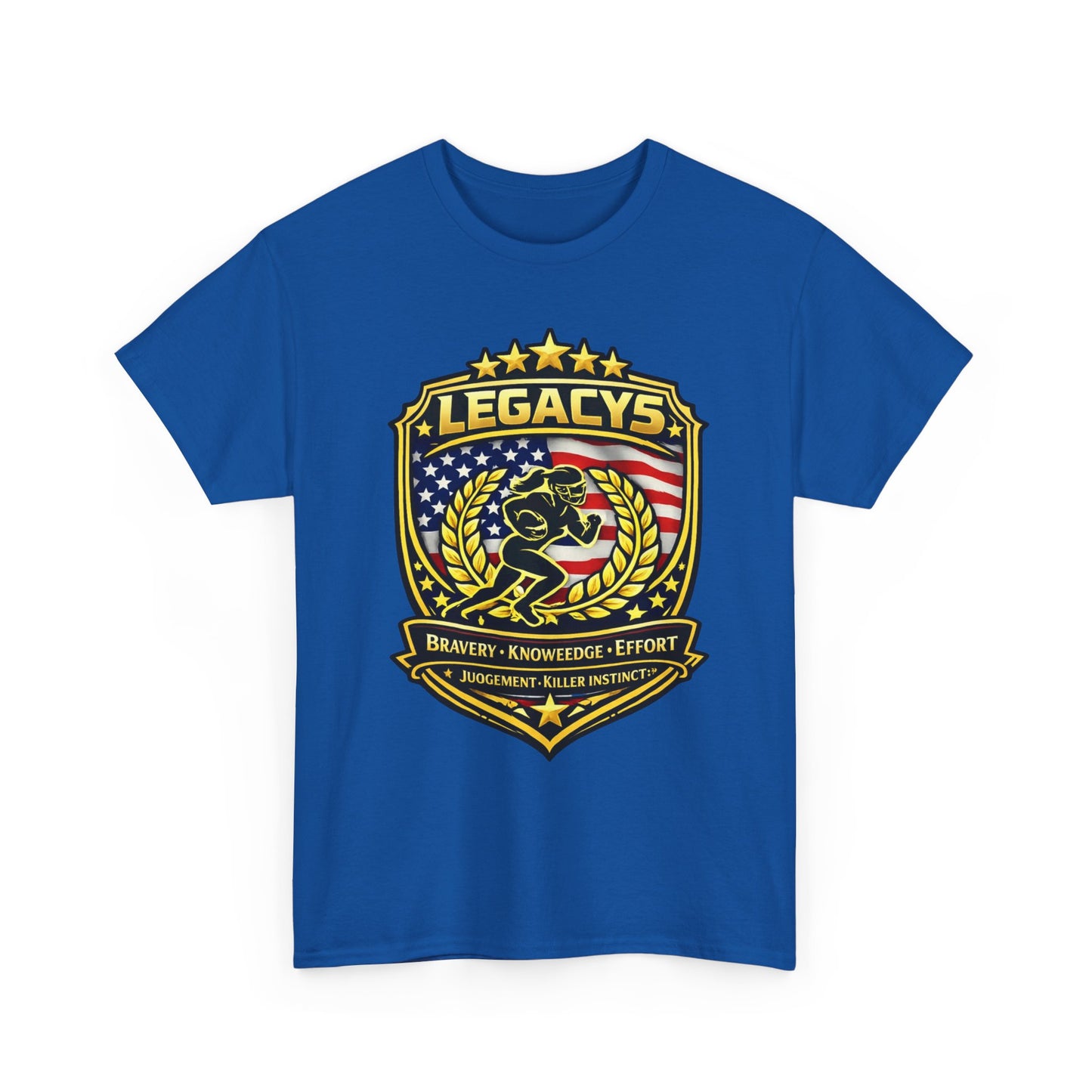 Football- Female Silhouette Legacy Shield T-Shirt