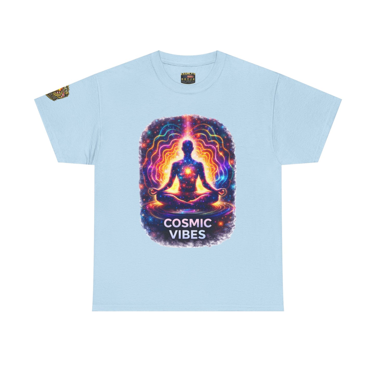 Meditating Silhouette 'Cosmic Vibes' T-shirt