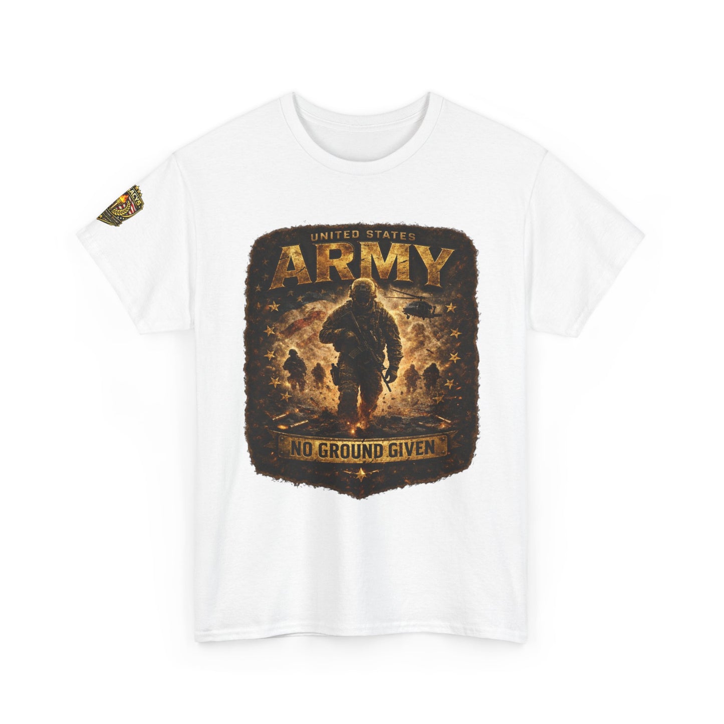 Army â€” "No Ground Given" Military Graphic Tee w/ Legacy 5 Brand Crest