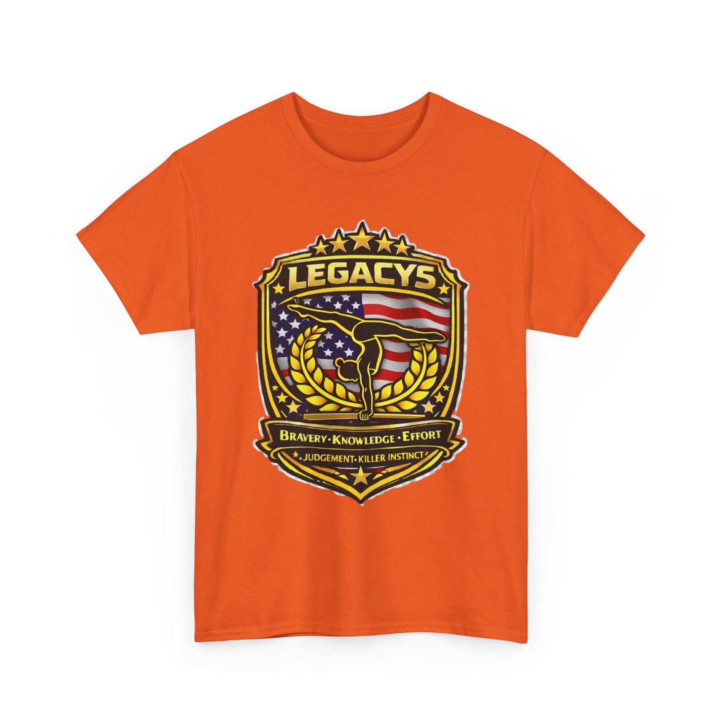 Gymnastics - Female Silhouette Legacy Shield T-Shirt